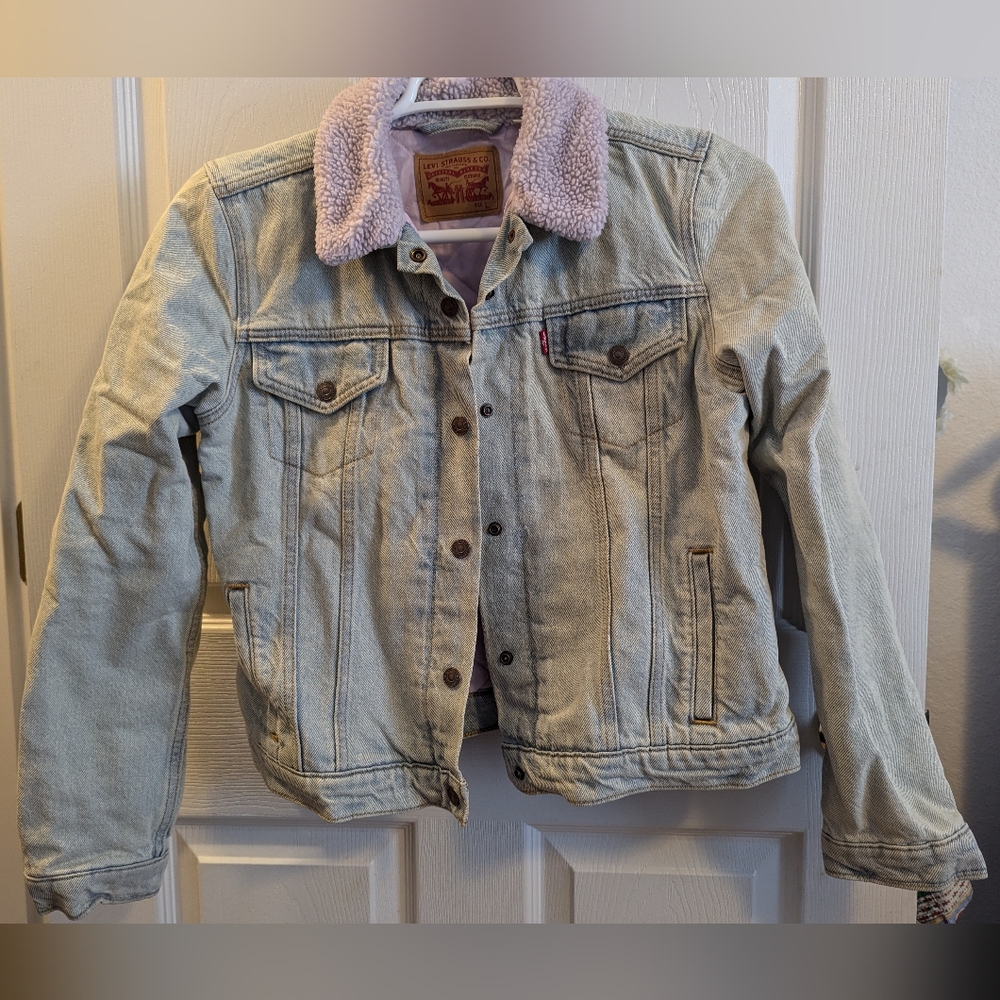 Levi's Vintage Jean Jacket with Purple Collar